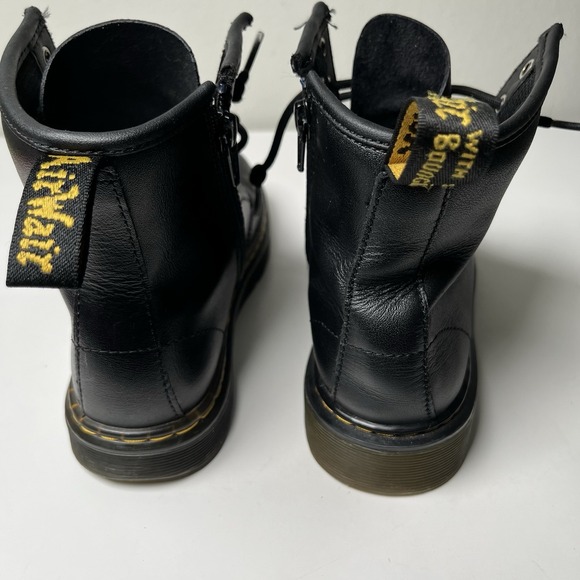 Dr. Martens Zavala J Youth Side Zip Combat Black Boots Sz 3 Kids Moto‎ Utility - Picture 4 of 9